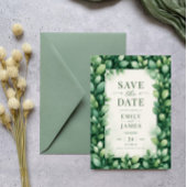 Elegant Greenery Eucalyptus Botanical  Save The Date