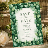 Elegant Greenery Eucalyptus Botanical  Save The Date