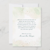 Elegant Greenery Eucalyptus Foto Wedding Dankeskarte (Rückseite)