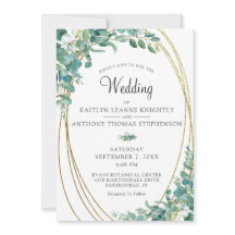 Elegant Greenery Eucalyptus Gold Wedding