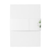 Elegant Greenery Eucalyptus Gold Wedding Einladungsbanderole (Rückseitenbeispiel)