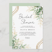 Elegant Greenery Eucalyptus Modernes Brautparty Einladung (Vorne/Hinten)