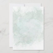 Elegant Greenery Eucalyptus Moss Sages Einladung (Rückseite)