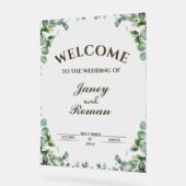 Elegant Greenery Eucalyptus Verlasse Rustikale Hoc Acrylschild (Winkel)