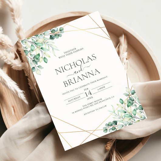 Elegant Greenery Eucalyptus Verlasse Rustikale Hoc Einladung