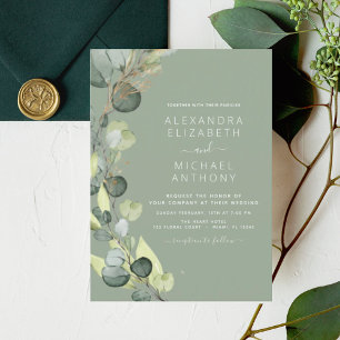 Elegant Greenery Eucalyptus Verlasse Rustikale Hoc Einladung