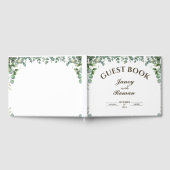 Elegant Greenery Eucalyptus Verlasse Rustikale Hoc Gästebuch (Voll)
