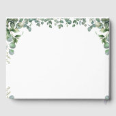 Elegant Greenery Eucalyptus Verlasse Rustikale Hoc Gästebuch (Rückseite)