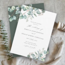 Elegant Greenery Eucalyptus Watercolor Wedding