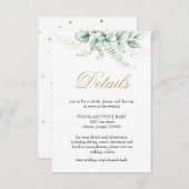 Elegant Greenery Eucalyptus Wedding Begleitkarte (Vorne/Hinten)