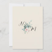 Elegant Greenery Eucalyptus Wedding Einladung (Rückseite)