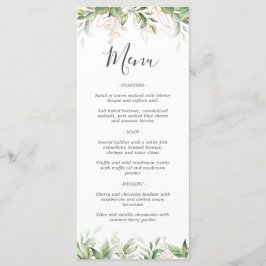 Elegant Greenery Eucalyptus Wedding Menu Menükarte