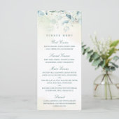 Elegant Greenery Eucalyptus Wedding Menükarte (Stehend Vorderseite)