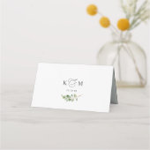 Elegant Greenery Eucalyptus Wedding Platzkarte (Rückseite)