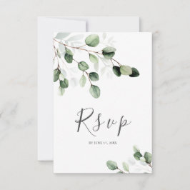 Elegant Greenery Eucalyptus Wedding RSVP Card