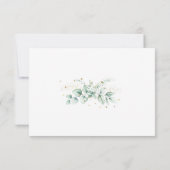 Elegant Greenery Eucalyptus Wedding RSVP Karte (Rückseite)