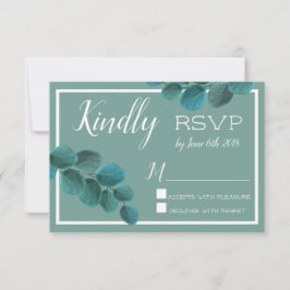 Elegant Greenery | Eukalyptus-Blätter HochzeitsrSV RSVP Karte