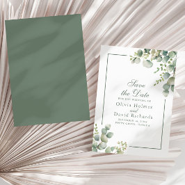 Elegant Greenery Eukalyptus Botanische Hochzeit Save The Date