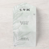 Elegant Greenery Eukalyptus wedding All In One Einladung (Außenbereich)