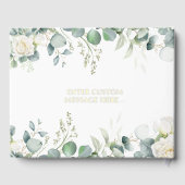 Elegant Greenery Floral Bridal Hochzeitstorch Gästebuch (Rückseite)