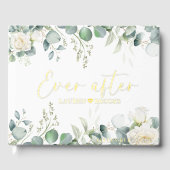 Elegant Greenery Floral Bridal Hochzeitstorch Gästebuch (Vorderseite)