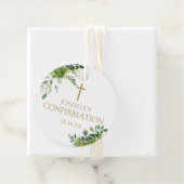 Elegant Greenery Floral Confirmation Geschenkanhänger (Beispiel)