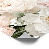 Elegant greenery floral Engagement Party welcome Poster (Ecke)