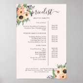 Elegant Greenery Floral Salon Poster (Vorne)