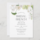 Elegant Greenery Floral Summer Bridal Brunch Einladung (Vorderseite)