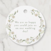 Elegant Greenery Floral Summer Wedding Vielen Dank Geschenkanhänger (Rückseite)