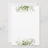 Elegant Greenery Floral Typografy Wedding Einladung (Rückseite)