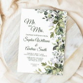 Elegant Greenery Floral Wedding Einladung