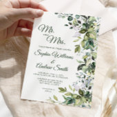 Elegant Greenery Floral Wedding Einladung