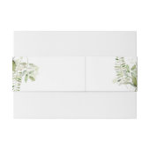 Elegant Greenery Floral Wedding Einladungsbanderole (Rückseitenbeispiel)
