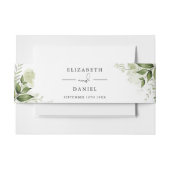 Elegant Greenery Floral Wedding Einladungsbanderole (Vorderseite Beispiel)