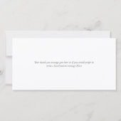 Elegant Greenery Floral Wedding Vielen Dank Dankeskarte (Rückseite)