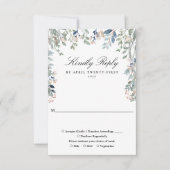 Elegant Greenery Floral Wildblumen Hochzeit RSVP Karte (Vorderseite)