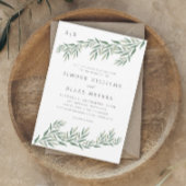 Elegant Greenery Foliage Wedding Einladung