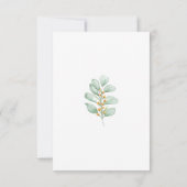 Elegant Greenery Foliage Wedding Save The Date (Rückseite)