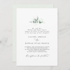 Elegant Greenery Formal Wedding Einladung