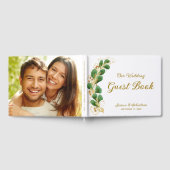 Elegant Greenery Foto Wedding Gästebuch (Voll)