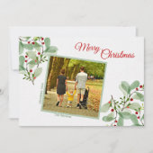 Elegant Greenery Frohe Weihnachtskarte Feiertagskarte (Vorderseite)