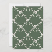 Elegant Greenery Garland Ferns and Berries Einladung (Rückseite)