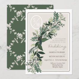 Elegant Greenery Garland Ferns and Berries Einladung