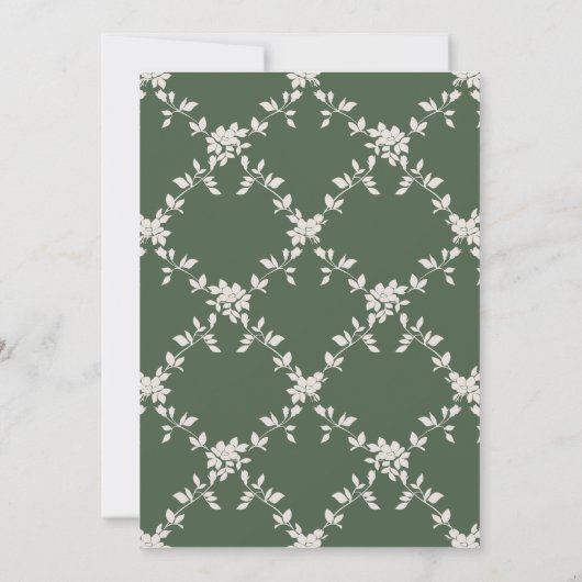 Elegant Greenery Garland Ferns Engagement Party Einladung (Rückseite)