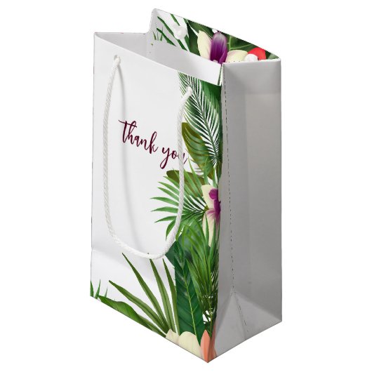 Elegant Greenery Gastgeschenk Hochzeit Geschenktas Kleine Geschenktüte (Vorderseite Schrägansicht)