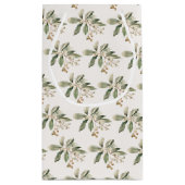 Elegant Greenery Gift Bag Kleine Geschenktüte (Rückseite)