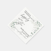 Elegant Greenery glücklich immer nach Serviette (Ecke)