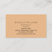 Elegant Greenery Gold Aquamarin Leaf Visitenkarte (Rückseite)