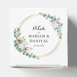 Elegant Greenery Gold Floral Muslim Nikah Wedding Geschenkschachtel
